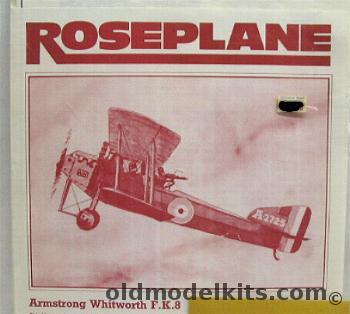 Roseplane 1/72 Armstrong Whitworth F.K.8 - (FK-8) Bagged, R303 plastic model kit